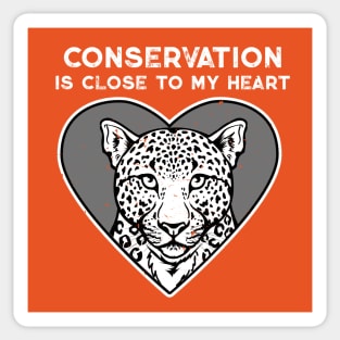 Leopard Conservation Heart Sticker